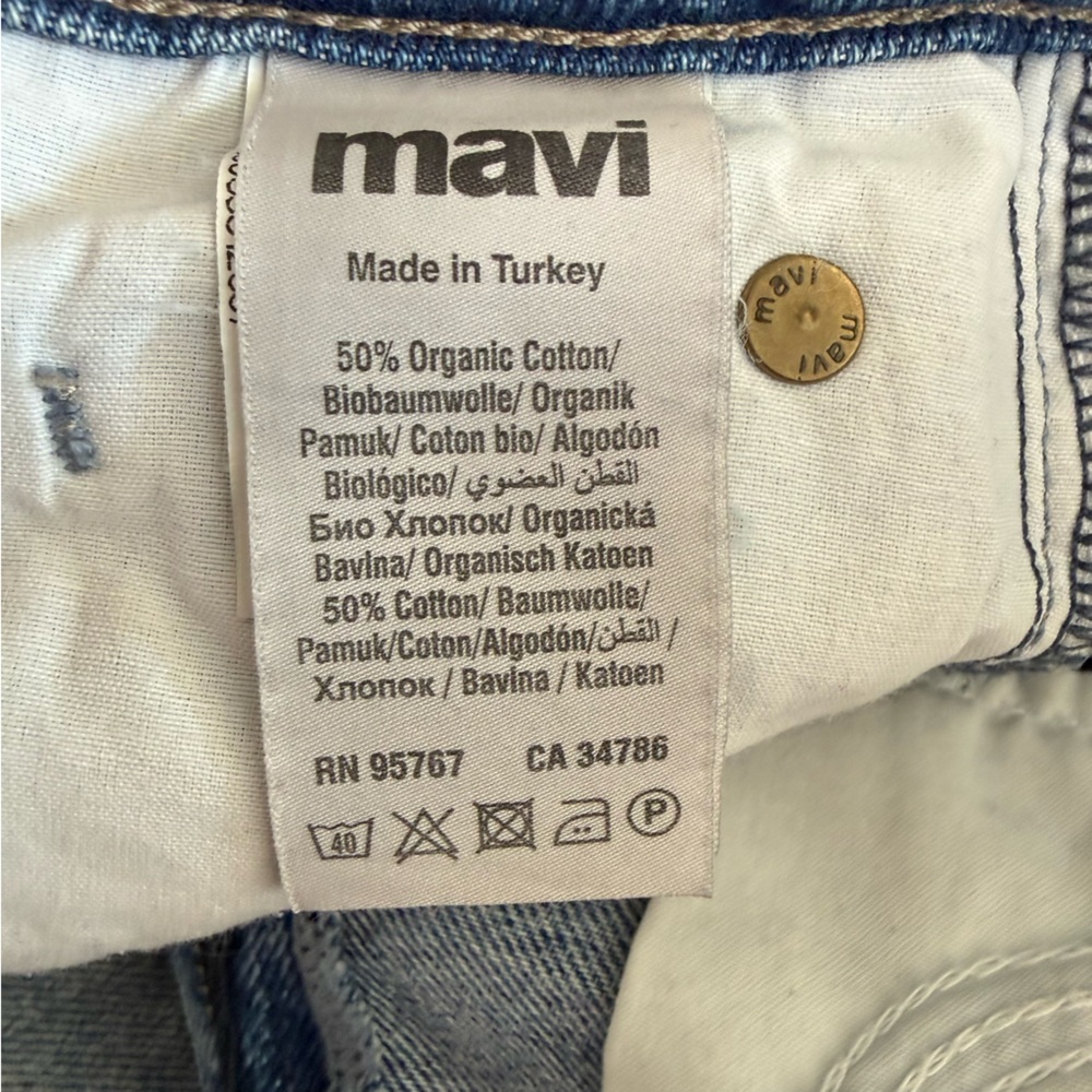 Mavi Jeans Aria High Rise Wide Leg Distressed Hem Womens Size 24 - Picture 11 of 12